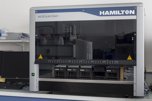 Robot Hamilton Starlet pour préparation plaque en Q-PCR